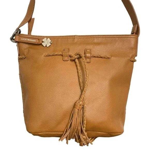 Lucky Brand Bags Lucky Brand Brown Leather Drawstring Tote